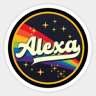 Alexa // Rainbow In Space Vintage Style Sticker